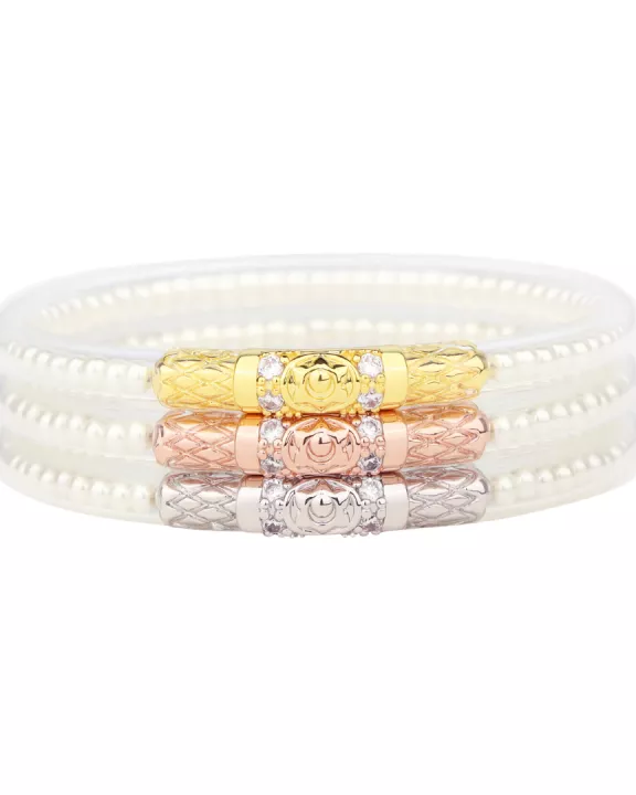 Three Queens All Weather Bangles® (AWB®) - White Pearl