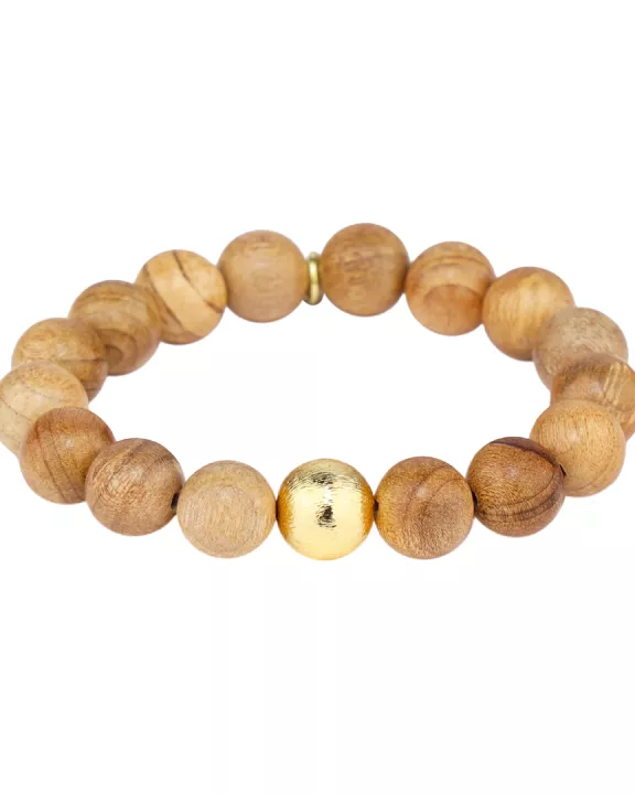 Ashen Wood Beaded Bracelet