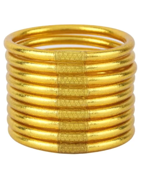 Gold All Weather Bangles® (Set of 9) - Serenity Prayer