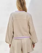 PLUS SIZE ATHLETIC SWEATSUIT SET