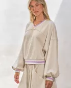 PLUS SIZE ATHLETIC SWEATSUIT SET