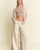 MID RISE PAISLEY PRINT PATCHWORK STRAIGHT LEG JEAN