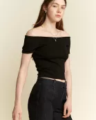 SOLID OFF-THE-SHOULDER TOP