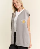 PLUS SIZE HAPPY SMILE SWEATER VEST