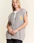 PLUS SIZE HAPPY SMILE SWEATER VEST