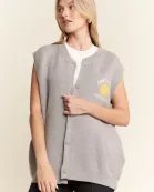 PLUS SIZE HAPPY SMILE SWEATER VEST