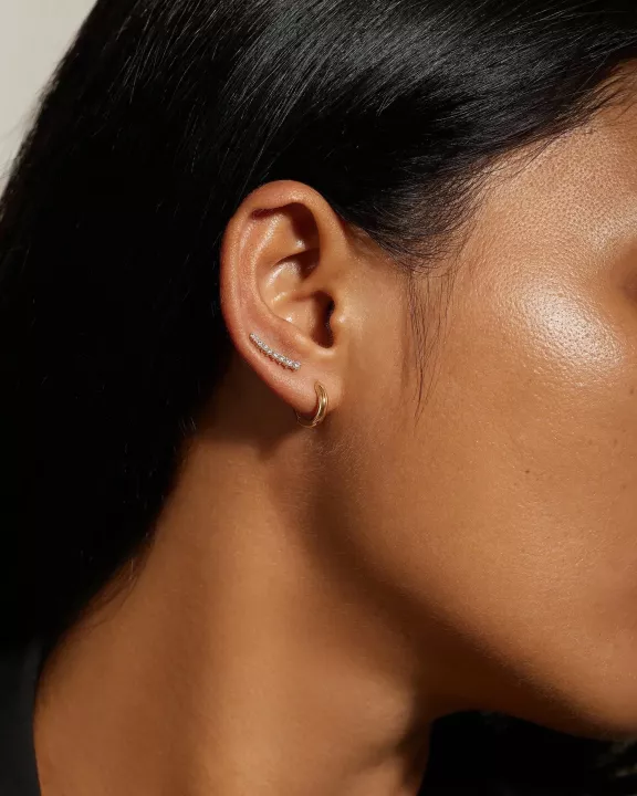 Micro Huggie Hoop Earrings