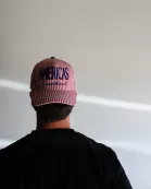 AMERICA'S SWEETHEART STRIPED TRUCKER HAT