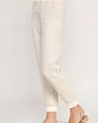 TP-10225-6 TWEED JOGGERS-CREAM