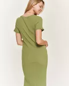 PLUS SIZE SHORT SLEEVE SLIM FIT DRESS