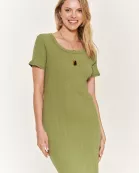 PLUS SIZE SHORT SLEEVE SLIM FIT DRESS