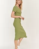 PLUS SIZE SHORT SLEEVE SLIM FIT DRESS