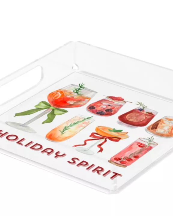 ART ONLY Acrylic Serving Tray - HOLIDAY COLLECTION - Holiday Spirit