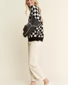 CHECK & DENIM SWEATER