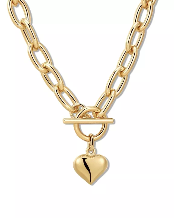 Alana Puffy Heart Charm Necklace