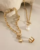 Alana Puffy Heart Charm Necklace