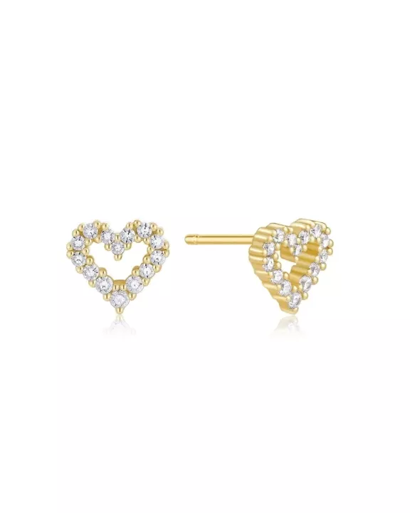 Micro CZ Heart Studs