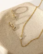 Huggie Hoop With Micro CZ Heart Drop