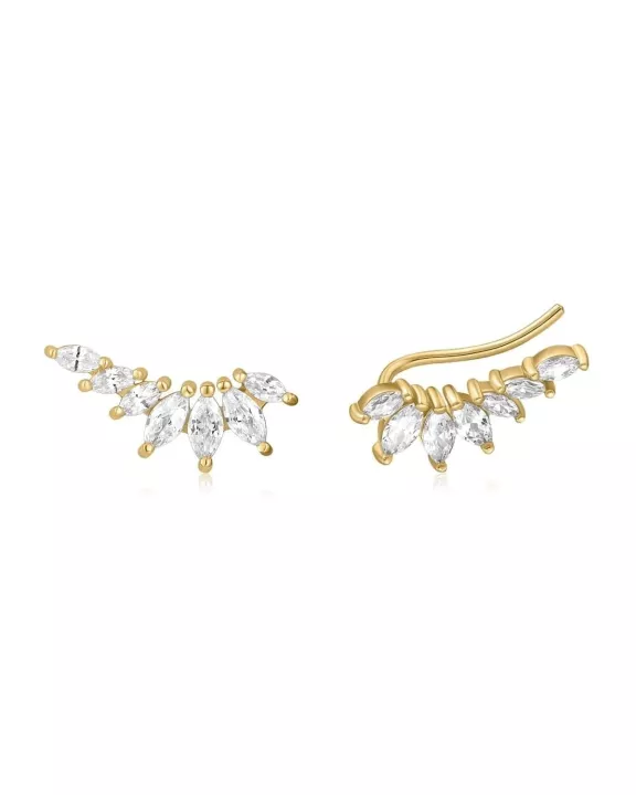 Graduated Marquis Shaped CZ Ear Crawl