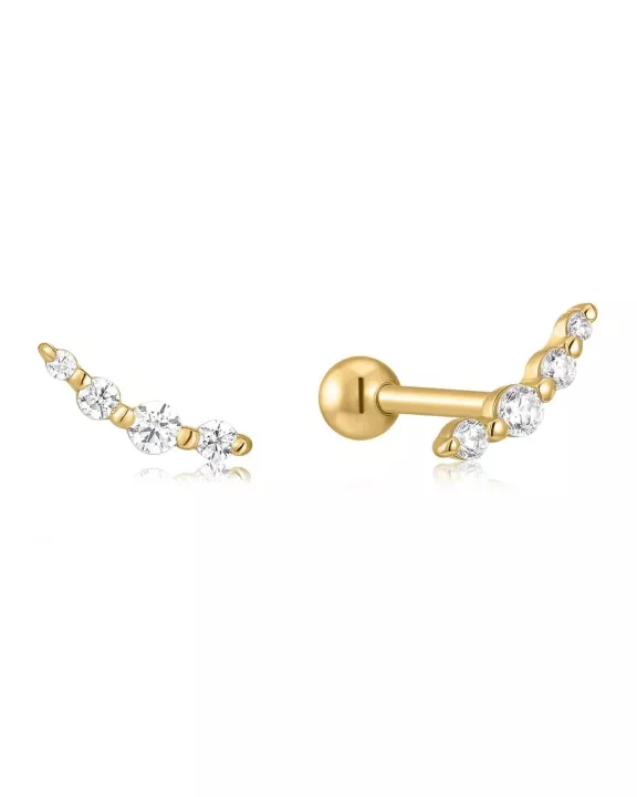 Graduated CZ Bar Earrings