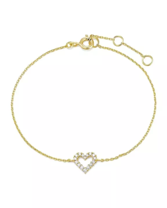 Micro CZ Heart Bracelet