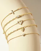 Micro CZ Heart Bracelet