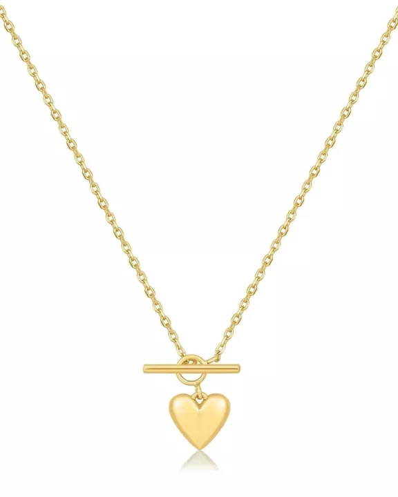 Micro Heart Toggle Pendant Necklace