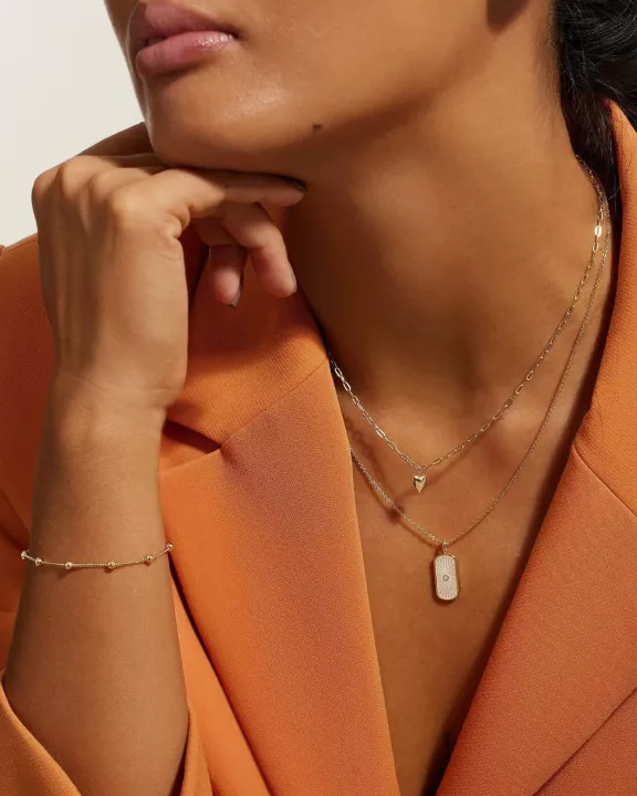 Micro Heart Charm Paperclip Necklace