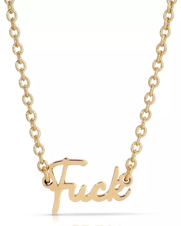 Dainty Script Fuck Necklace