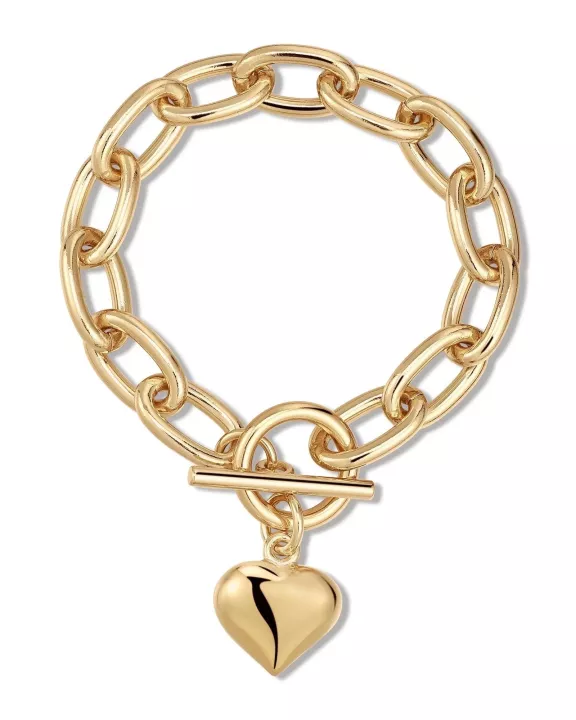 Alana Puffy Heart Charm Bracelet