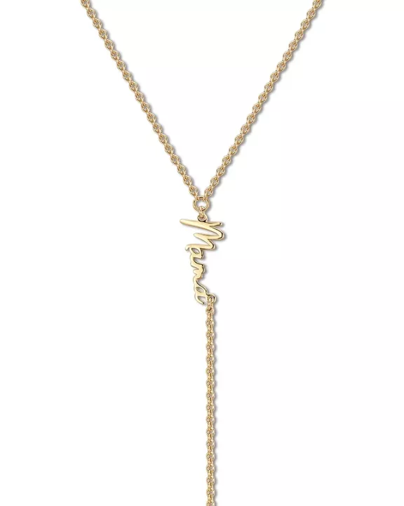 Dainty Script Mama Lariat Necklace