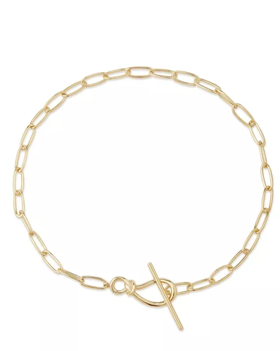 Knot Toggle & Paperclip Chain Bracelet