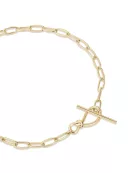 Knot Toggle & Paperclip Chain Bracelet