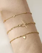 Knot Toggle & Paperclip Chain Bracelet