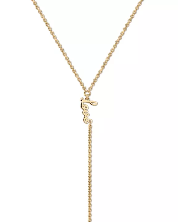 Dainty Script Love Lariat Necklace