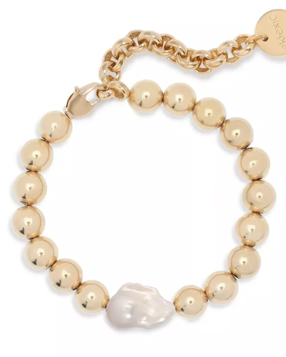 Poppy Horizontal Pearl And Bead Bracelet