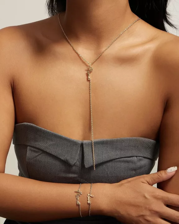 Dainty Script Love Bracelet