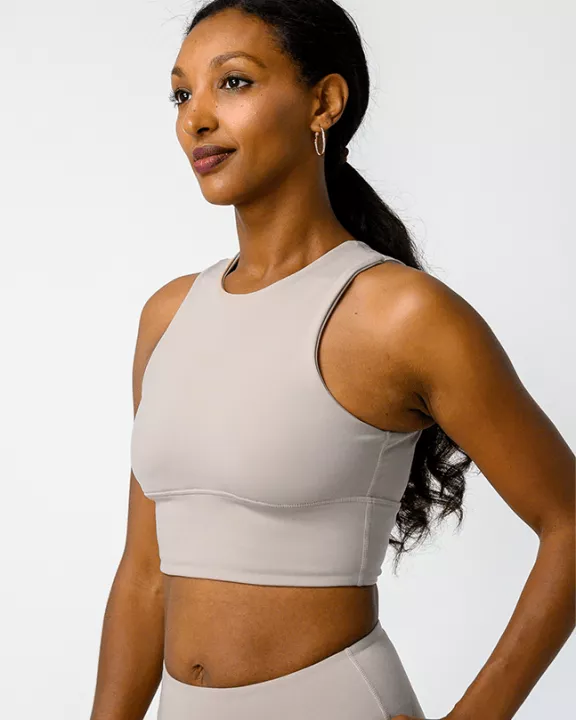 Free Range Sports Bra - Mushroom