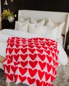 Girly Red Hearts Cute Oversized Wholesale Throw Blanket