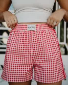 Red Plaid Wholesale Boxers with Patterns