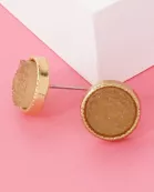 12mm Round Simulated Druzy Post Stud Earrings