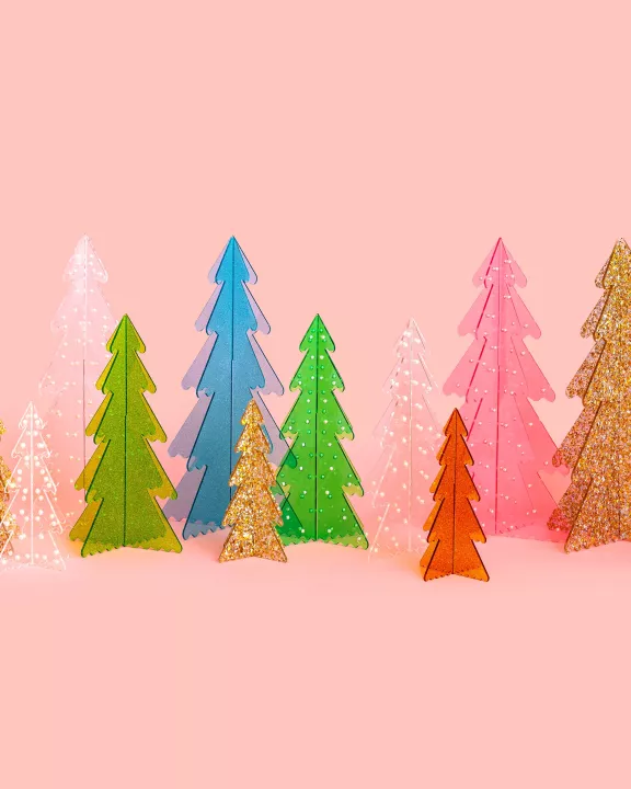Pearl Confetti Acrylic Trees - Min. 2