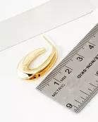 28mm Polished 14K-Gold-Dipped Brass Teardrop Push-Back Hoop Earrings