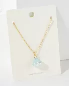 AB Coated Imitation Shell Pearl Dainty Pendant Necklace