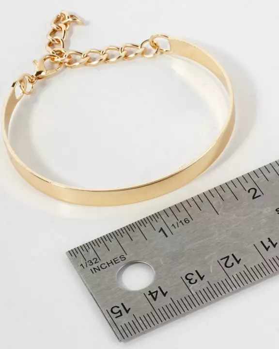 4PC-Set Polished Metal Multi Chain Bracelet