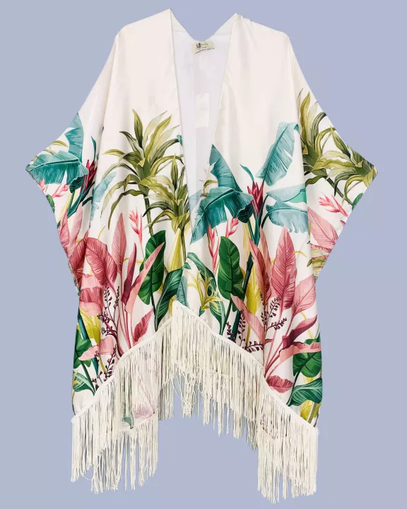 Tropical Tassel Kimono