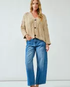 MAS3303 OVERSIZED WASHED CABLE CARDIGAN