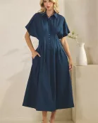 BUTTON DOWN SHIRT MAXI DRESS