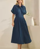 BUTTON DOWN SHIRT MAXI DRESS
