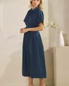 BUTTON DOWN SHIRT MAXI DRESS